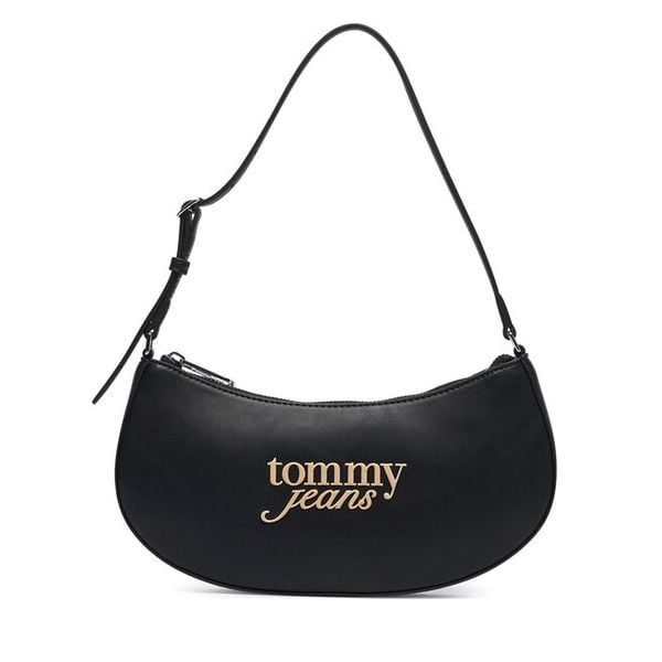 Torebka Tommy Jeans. Czarne torebki klasyczne Tommy Jeans, bez wzorów, z jeansu, klasyczne, bez dodatków. Za 296.99 zł.