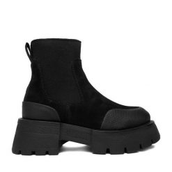 Sztyblety G-Star Raw. Czarne botki G-Star Raw, bez wzorów, retro, bez obcasa, na płaskiej podeszwie, bez zapięcia. Za 309.99 zł.