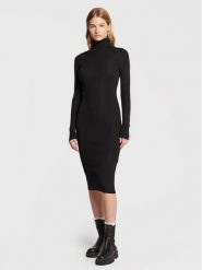 Iceberg Sukienka dzianinowa 22II2P0AH027010 Czarny Slim Fit. Czarne sukienki Iceberg, xs, bez wzorów, z dzianiny, bez kołnierzyka, bez ramiączek. Za 1,819.00 zł.