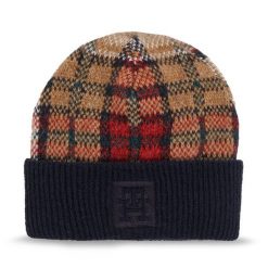 Czapka Tommy Hilfiger. Niebieskie czapki zimowe Tommy Hilfiger, bez wzorów. Za 329.99 zł.