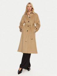 ARTIGLI Płaszcz przejściowy ACCP000208 Beżowy Regular Fit. Brązowe płaszcze Artigli, bez wzorów, z syntetyku, bez kaptura. Za 589.99 zł.