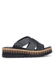 Rieker Espadryle V7989-00 Czarny. Czarne espadryle Rieker, bez wzorów, z syntetyku, bez obcasa. Za 289.99 zł.