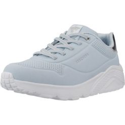 Buty SKECHERS UNO LITE-METALLIC MO Niebieski. Niebieskie buty trekkingowe Skechers, bez wzorów, z materiału, bez zapięcia, trekkingowe. Za 187.99 zł.