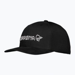 Czapka z daszkiem NORRONA Flexfit 3D. Czarne czapki z daszkiem NORRONA, bez wzorów, z bawełny, eleganckie. Za 189.99 zł.
