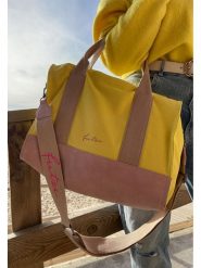 Fritzi aus Preußen Shopper bag w kolorze beżowo-żółtym - 40 x 29,5 x 14 cm rozmiar: onesize. Brązowe shopper bag Fritzi aus Preußen, bez wzorów, z materiału, na ramię, bez dodatków. Za 156.61 zł.