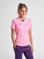 Damska koszulka Hummel hmlhmlCORE. Czerwone t-shirty sportowe Hummel, l, bez wzorów, z jersey, bez ramiączek, na fitness i siłownię. Za 118.50 zł.