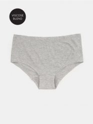 Bokserki z wiskozy - szary. Szare bokserki damskie Sinsay, bez wzorów, z wiskozy. Za 12.99 zł.