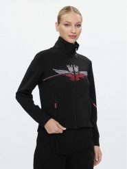 Aeronautica Militare Bluza 232FE1836DF483 Czarny Regular Fit. Czarne bluzy Aeronautica Militare, xl, bez wzorów, z wiskozy, bez kaptura. Za 519.99 zł.