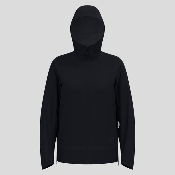 Kurtka damska Odlo ESSENTIAL 2.5L WATERPROOF Jacket hardshell. Czarne kurtki ODLO, l, bez wzorów, z hardshellu, z kapturem, narciarskie. Za 705.49 zł.