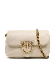 PINKO Torebka Love Micro Puff C PE 23 PCPL 100041 A0F2 Écru. Kopertówki Pinko, bez wzorów, ze skóry, wizytowe, bez dodatków. Za 749.99 zł.