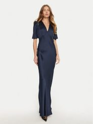 TWINSET Sukienka wieczorowa 242TP2475 Granatowy Slim Fit. Niebieskie sukienki Twinset, bez wzorów, z wiskozy, wizytowe, bez kołnierzyka, bez ramiączek. Za 839.99 zł.