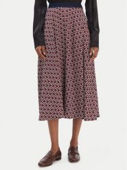 Tommy Hilfiger Spódnica trapezowa WW0WW49373 Bordowy Regular Fit. Czerwone spódnice Tommy Hilfiger, bez wzorów, z wiskozy, trapezowe. Za 579.99 zł.