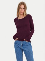 Vero Moda Sweter Care 10136644 Fioletowy Regular Fit. Fioletowe swetry Vero Moda, l, bez wzorów, z bawełny, bez ramiączek. Za 89.99 zł.