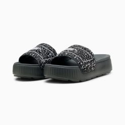 Klapki damskie Puma KARMEN szare 39540102 r 35.5. Szare klapki Puma, bez wzorów, ze skóry, eleganckie, bez obcasa, bez zapięcia. Za 146.17 zł.