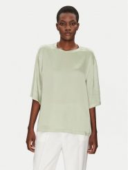 ViCOLO Bluzka TD0013 Zielony Relaxed Fit. Zielone bluzki ViCOLO, s, bez wzorów, z wiskozy, bez kołnierzyka, bez ramiączek. Za 129.99 zł.