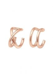 Elli Damski zestaw nausznic Geo Basic Minimal w pozłacanym różowym złotem srebrze 925 Sterling Silver Kolczyki 1 ct. Czerwone kolczyki Elli, pozłacane. Za 139.39 zł.