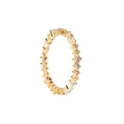 P D Paola Pierścionek P D Paola Color - 925 sterling silver i srebro i pozłacany Pierścionki 1 ct Damski. Szare pierścionki P D Paola, z cyrkonią, pozłacane. Za 336.99 zł.