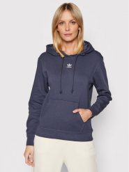 Adidas Bluza Hoodie HF7509 Granatowy Regular Fit. Niebieskie bluzy adidas, bez wzorów, z bawełny, bez ramiączek, bez kaptura. Za 249.99 zł.