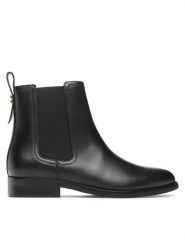 Coach Sztyblety Maeve Lth Bootie CN143 Czarny. Czarne botki Coach, bez wzorów, ze skóry, bez obcasa, na płaskiej podeszwie, bez zapięcia. Za 699.99 zł.