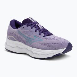 Buty do biegania damskie Mizuno Wave Serene thistle/ceramic/violet indigo. Fioletowe buty do biegania Mizuno, bez wzorów, z gumy, bez zapięcia, do biegania, mizuno wave. Za 289.99 zł.