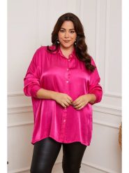 Plus Size Company Bluzka "Jessie" w kolorze fuksjowym rozmiar: 38. Różowe bluzki Plus Size Company, plus size, bez wzorów, z wiskozy, klasyczne, bez kołnierzyka, plus size, bez ramiączek. Za 74.99 zł.
