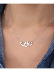 Lodie Silver Srebrny naszyjnik z cyrkoniami - dł. 45 cm rozmiar: onesize. Szare naszyjniki Lodie Silver, z materiału, z cyrkonią, srebrne. Za 87.95 zł.