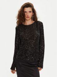 Bruuns Bazaar Bluzka Casi BBW4193 Czarny Regular Fit. Czarne bluzki Bruuns Bazaar, m, bez wzorów, z syntetyku, bez kołnierzyka, bez ramiączek. Za 349.99 zł.