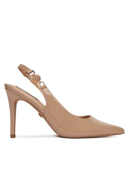 Nine West Szpilki CD23029-2 Beżowy. Brązowe szpilki Nine West, bez wzorów, z materiału, bez obcasa, na szpilce, bez zapięcia. Za 249.99 zł.