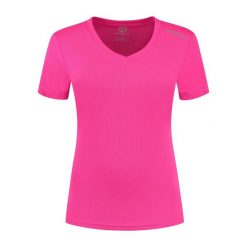 Funkcjonalna koszulka damska Rogelli PROMOTION LADY. Czerwone t-shirty sportowe Rogelli, m, bez wzorów, bez ramiączek, do biegania. W wyprzedaży za 40.00 zł.