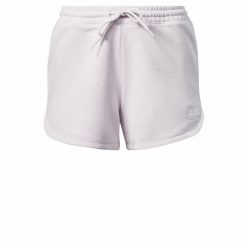 Szorty damskie Reebok Identity. Brązowe szorty Reebok, bez wzorów, sportowe. W wyprzedaży za 91.95 zł.