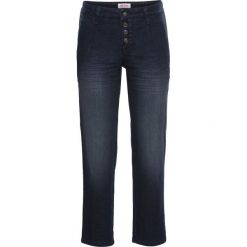 Miękkie dżinsy ze stretchem w stylu chino, dł. 7/8 bonprix ciemnoniebieski. Chinosy marki bonprix. Za 44.99 zł.
