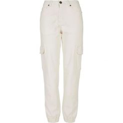 Spodnie Cargo Damskie Z Bawełny Organicznej. Brązowe spodnie dresowe Urban Classics, bez wzorów, z bawełny, długie. Za 222.99 zł.