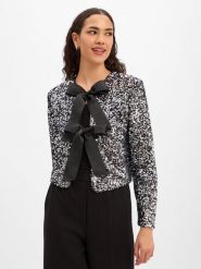 Marie Lund Damska kurtka z cekinami Kobiety srebrny jednolity, 38. Szare kurtki Marie Lund, bez wzorów, bez kaptura. Za 349.95 zł.