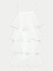 YAS Sukienka koktajlowa Lucia 26036503 Biały Regular Fit. Białe sukienki YAS, bez wzorów, z syntetyku, wizytowe, bez kołnierzyka, bez ramiączek. Za 249.99 zł.