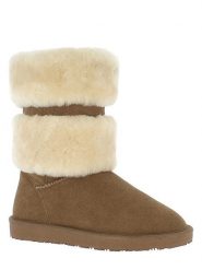 Gooce Skórzane botki zimowe "Mara" w kolorze jasnobrązowym rozmiar: 37. Brązowe botki Gooce, bez wzorów, ze skóry, bez obcasa, bez zapięcia. Za 217.99 zł.