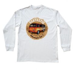 VW T2 — bluzka z długim rękawem (Rozmiar: S (dorosła); Kolor koszulki: biały; Rodzaj nadruku: VW T2). Białe bluzki nikiniki, s, bez wzorów, z bawełny, wakacyjne, bez kołnierzyka, bez ramiączek. Za 89.00 zł.
