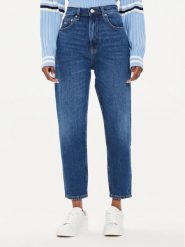 Tommy Jeans Jeansy DW0DW19244 Niebieski Mom Fit. Niebieskie jeansy Tommy Jeans, bez wzorów, z bawełny. Za 379.99 zł.