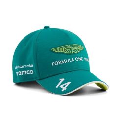 Czapka z daszkiem Puma Aston Martin. Zielone czapki z daszkiem Puma, bez wzorów, z materiału. Za 238.75 zł.