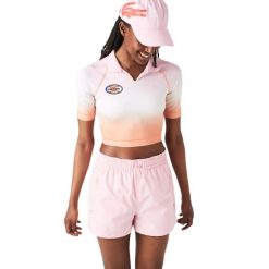 Koszulka damska Lacoste Summer. Brązowe t-shirty sportowe Lacoste, s, z aplikacjami, z dzianiny, bez ramiączek, na fitness i siłownię. Za 287.00 zł.