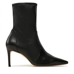 Botki Stuart Weitzman. Czarne botki Stuart Weitzman, bez wzorów, bez obcasa, na szpilce, bez zapięcia. Za 1,639.00 zł.