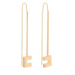Kolczyki Elisabetta Franchi. Żółte kolczyki Elisabetta Franchi, złote. Za 1,029.00 zł.