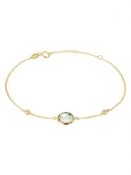 DIA DIAMONDS Pozłacana bransoletka z diamentami i ametystem rozmiar: onesize. Zielone bransoletki DIA DIAMONDS, z ametystem, pozłacane. Za 241.56 zł.
