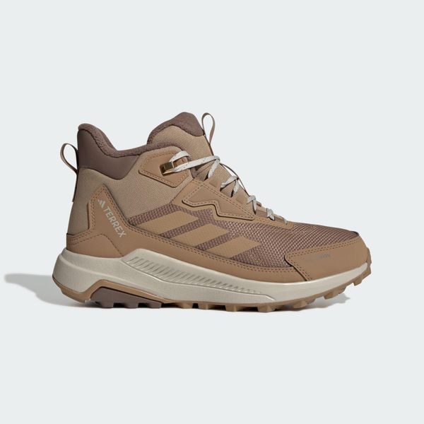Buty trekkingowe Terrex Anylander CLIMAWARM+. Brązowe buty trekkingowe adidas, bez wzorów, z materiału, bez zapięcia, climawarm (adidas). Za 518.90 zł.