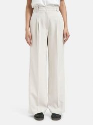 Smith & Soul Spodnie w kolorze kremowym rozmiar: XL. Brązowe spodnie materiałowe Smith & Soul, bez wzorów, z materiału, z podwyższonym stanem. Za 195.99 zł.