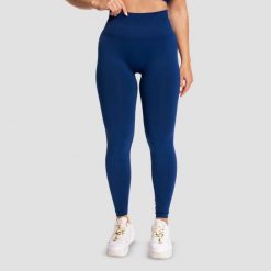 Legginsy damskie fitness bezszwowe granatowe Sculpt Seamless. Legginsy GYMBEAM, bez wzorów, z elastanu, sportowe. Za 113.90 zł.