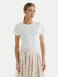 JOOP! Jeans T-Shirt Tineta 10019315 30102094 Biały Regular Fit. Białe t-shirty Joop! Jeans, xxs, bez wzorów, z bawełny, bez kołnierzyka, bez ramiączek. Za 379.99 zł.