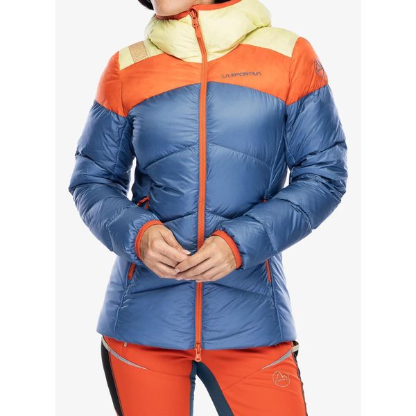 Kurtka puchowa damska La Sportiva Nature Down Jkt. Niebieskie kurtki La Sportiva, xs, bez wzorów, z puchu, sportowe, bez kaptura. Za 1,185.99 zł.