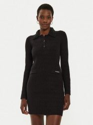 Pinko Sukienka dzianinowa York 104360 A27J Czarny Regular Fit. Czarne sukienki Pinko, m, bez wzorów, z dzianiny, bez kołnierzyka, bez ramiączek. Za 559.99 zł.
