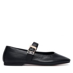 Baleriny Tommy Hilfiger. Czarne baleriny Tommy Hilfiger, bez wzorów, bez obcasa, bez zapięcia. Za 529.99 zł.