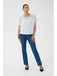 Kaffe Bluzka w kolorze białym rozmiar: 46. Białe bluzki Kaffe, bez wzorów, z wiskozy, bez kołnierzyka, bez ramiączek. Za 47.94 zł.